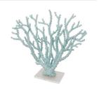 Escultura Coral Ramificado Azul agua em Poliresina Base