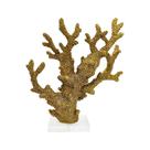 Escultura Coral Resina Dourado Ramificado Relevos Base