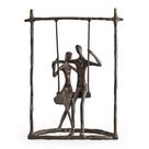 Escultura Danya B. Casal de bronze fundido de arte contemporânea em metal