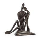 Escultura Danya B Pareja Abrazándose 19x19x15 cm Hierro