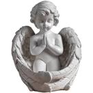 Escultura de castiçal, anjo orando, estilo europeu