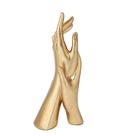 Escultura de decoração de casa Zonsuli Golden Hands Resin Elegant