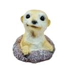 Escultura de decoração de jardim Meerkat Resin Realistic Resin 14,5 cm