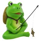Escultura de decoração de jardim, resina de sapo de pesca 162g 8cm