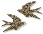 Escultura de decoração de parede AMOIENSIS Bird, conjunto de 2