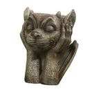 Escultura de demônio em resina de gárgula gótica em vaso de flores 400g 20cm