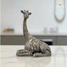 Escultura de Gesso Girafa 31 Cm Decoração de Interiores AVB DECOR