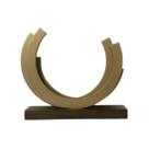 Escultura De Mesa Bege E Marrom Decoração De Sala