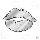 Escultura de Parede Decorativo Makeup Boca Mdf 6mm 50x34cm