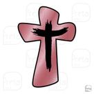 Escultura de Parede Decorativo Religião Cruz 40x28cm