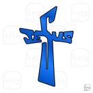 Escultura de Parede Decorativo Religião Jesus 50x33cm