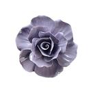 Escultura de rosa em cerâmica pendurada na parede HEALLILY Purple 14cm