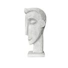 Escultura Decoração 40cm Rosto Masculino Cinza LHermitage Escultura Decoração 40cm Rosto Masculino Cinza LHermitage