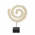Escultura decorativa abstrata em mdf e resina - 41,5cm