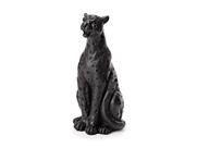 Escultura Decorativa Adorno Enfeite Sala Leopardo Poliresina Animal Pantera Sentada Luxo Mart