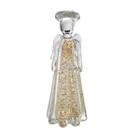 Escultura Decorativa Anjo de Vidro Transp. c/ Dourado 27cm