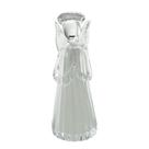 Escultura Decorativa Anjo Vidro Branco 9,5x9,5x27cm