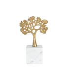Escultura Decorativa Árvore em Mármore e Metal Dourado 23cm 21921 Mart Escultura Decorativa Árvore em Mármore e Metal Dourado 23cm 21921 Mart