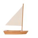 Escultura decorativa barco a vela de madeira e metal mart P