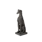 Escultura Decorativa Cachorro em Poliresina Preto 32cm 15893 Mart