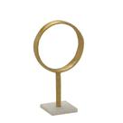 ESCULTURA DECORATIVA CIRCULO EM ALUMINIO BRANCO/DOURADO 38cm ESCULTURA DECORATIVA CIRCULO EM ALUMINIO BRANCO/DOURADO 38cm
