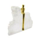 Escultura Decorativa Contemp. Pedra c Homem Dourado Luxo