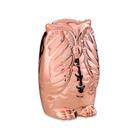 Escultura Decorativa Coruja Sábia Rose Gold em Cerâmica 8,5cm 08651-1 Mart