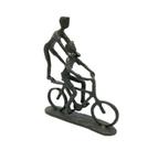 Escultura Decorativa Crianças Brincando Bicicleta Luxo