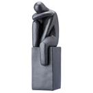 Escultura Decorativa De Poli-Resina Reflexão Preto Rafimex