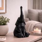 Escultura Decorativa Elefante Geométrico Design Moderno com18cm Alta Qualidade Estátua Minimalista