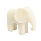 Escultura decorativa em resina elefante branco 16x20 cm lucatti