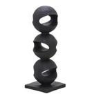 Escultura Decorativa Em Resina Na Cor Preto