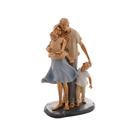 Escultura Decorativa Família Casal e 2 Filhos Resina Wolff
