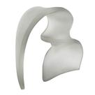Escultura Decorativa Fumê Abstrato Curvas Alta Decoração