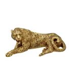 Escultura Decorativa Leopardo Em Resina 29 cm