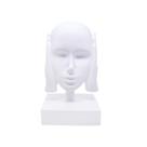 Escultura Decorativa Máscara Rosto Surdo Branco Em Cerâmica 25X15cm