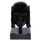 Escultura Decorativa Mascara Rosto Surdo Preto G07 - Gran Belo