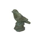 Escultura Decorativa Pássaro Rústico em Cimento Cinza 16cm WB3013 BTC