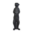 Escultura Decorativa Suricato em Poliresina Preto Mart 30cm