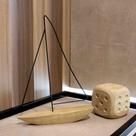 Escultura Decorativo Barco Poliresina Madeira 32x24x5 cm M02 - D'Rossi