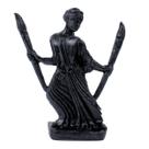 Escultura Deusa Hécate Wicca Duas Tochas Cinza 13cm Resina Escultura Deusa Hécate Wicca Duas Tochas Cinza 13cm Resina
