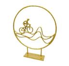 Escultura Dourado Mountain Bike Lindos Detalhes Luxo