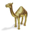 Escultura Dromedário Decorativa Dourada em Poliresina 25x25cm - Mart