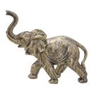 ESCULTURA ELEFANTE DECORATIVO DOURADO E PRETO 22cm - Espressione