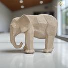 Escultura Elefante Nude Geométrico 24 Cm Nude Ótima Opção Presente Elegante e Sofisticado AVB DECOR Escultura Elefante Nude Geométrico 24 Cm Nude Ótima Opção Presente Elegante e Sofisticado AVB DECOR