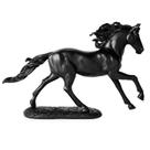 Escultura em poliresina Cavalo preto Mart 38x26