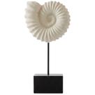 Escultura em resina fóssil marinho Amonite off white Grillo 20x38 Escultura em resina fóssil marinho Amonite off white Grillo 20x38