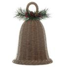 Escultura em resina natal sino bege 20,5cm florarte