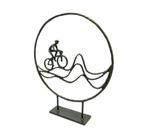 Escultura Enfeite Mountain Bike com Base Impecavel Luxo