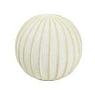 Escultura esfera branca e bege em ceramica decorativo 15cm